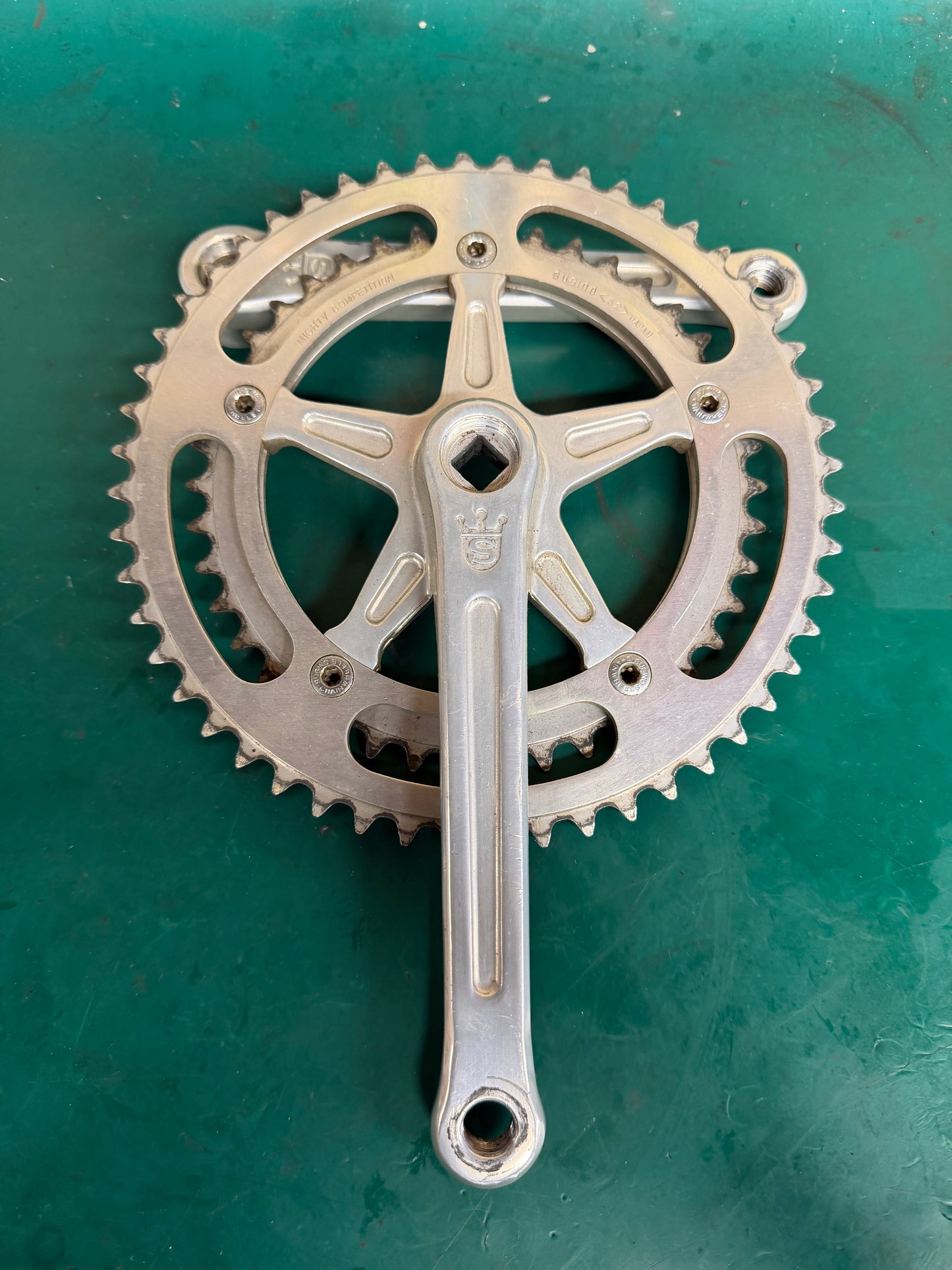 Sugino Mighty Competition crankset 144bcd crankset complete M14 french pedal thread