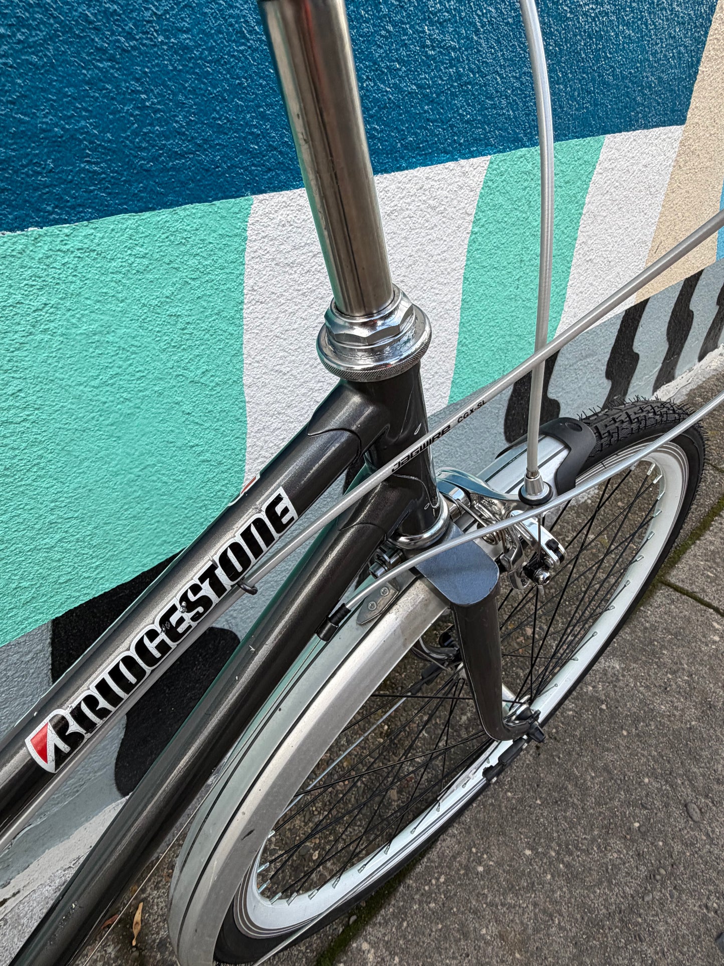 Bridgestone MB3 bike 700c wheels 19" step thru frame custom refurbished