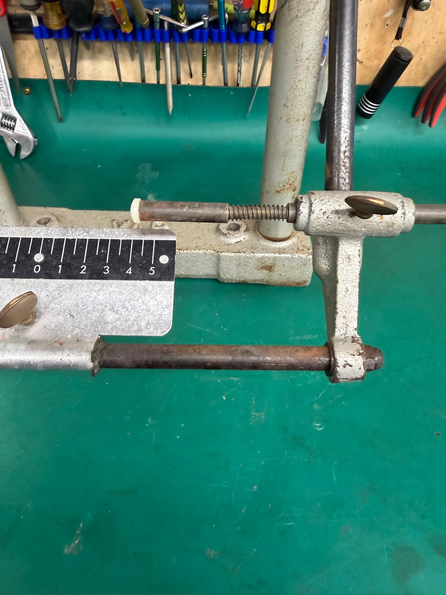 Var #74 wheel truing stand vintage wheel building tool motorcycle