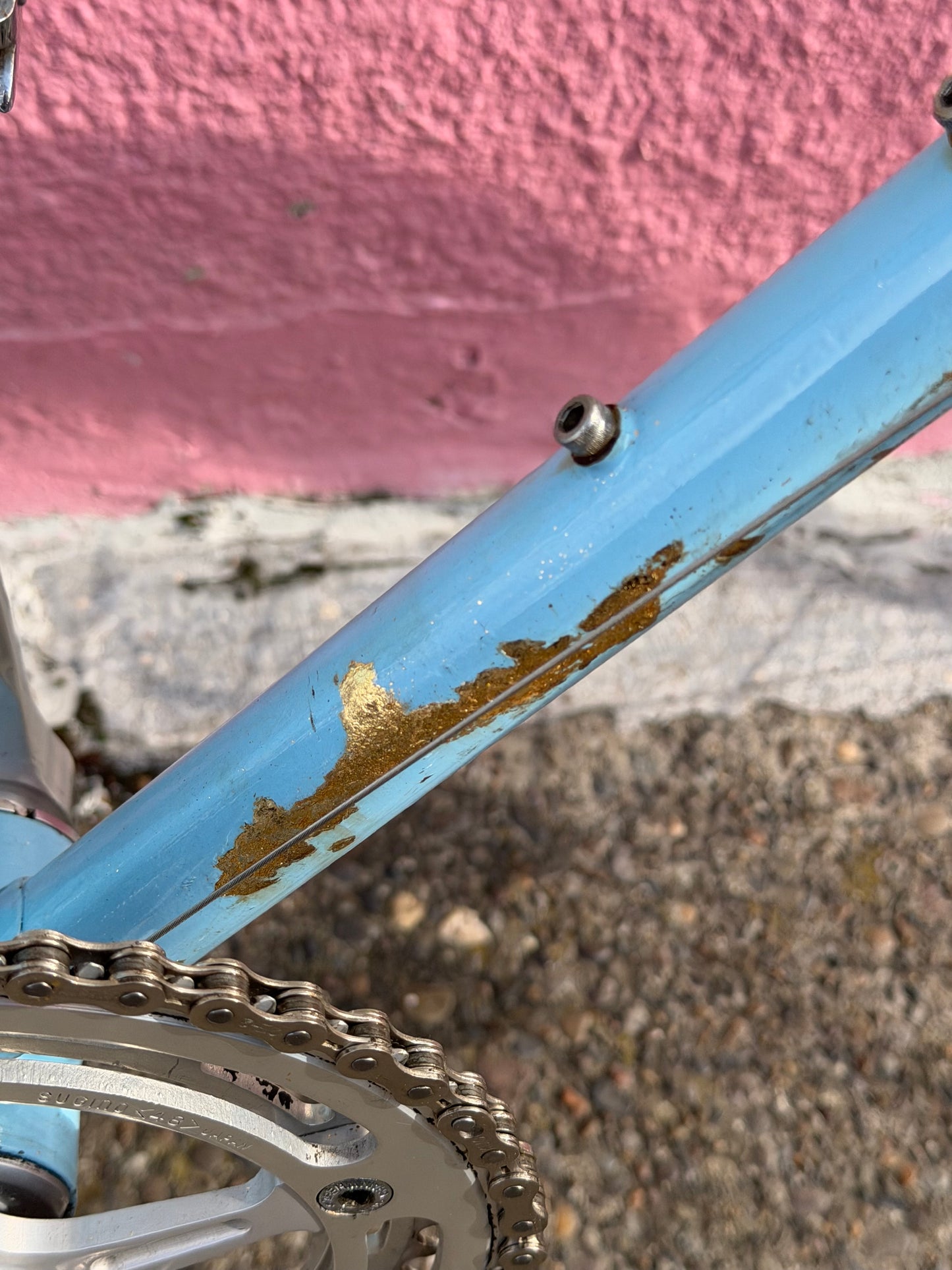 Carlton road bike vintage 60s 70s era, 55cm frame campag parts kintsugi custom refurbished