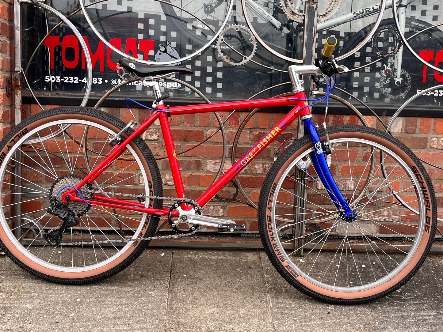 Gary Fisher Advance vintage mountain bike 16” red custom refurbished