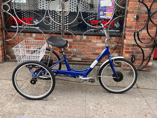 Sun e350 electric trike blue custom refurbished