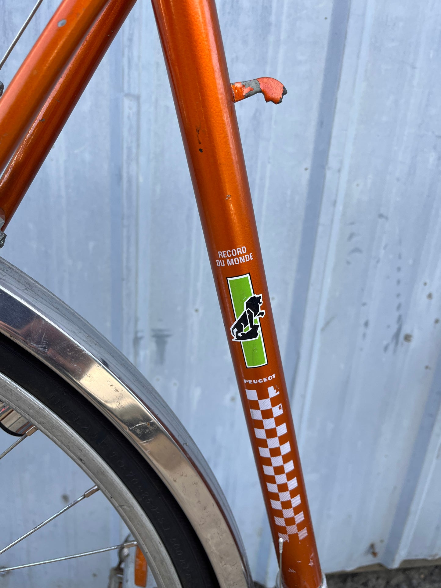 Peugeot cyclotouriste orange bike 54cm 700c wheels custom refurbished