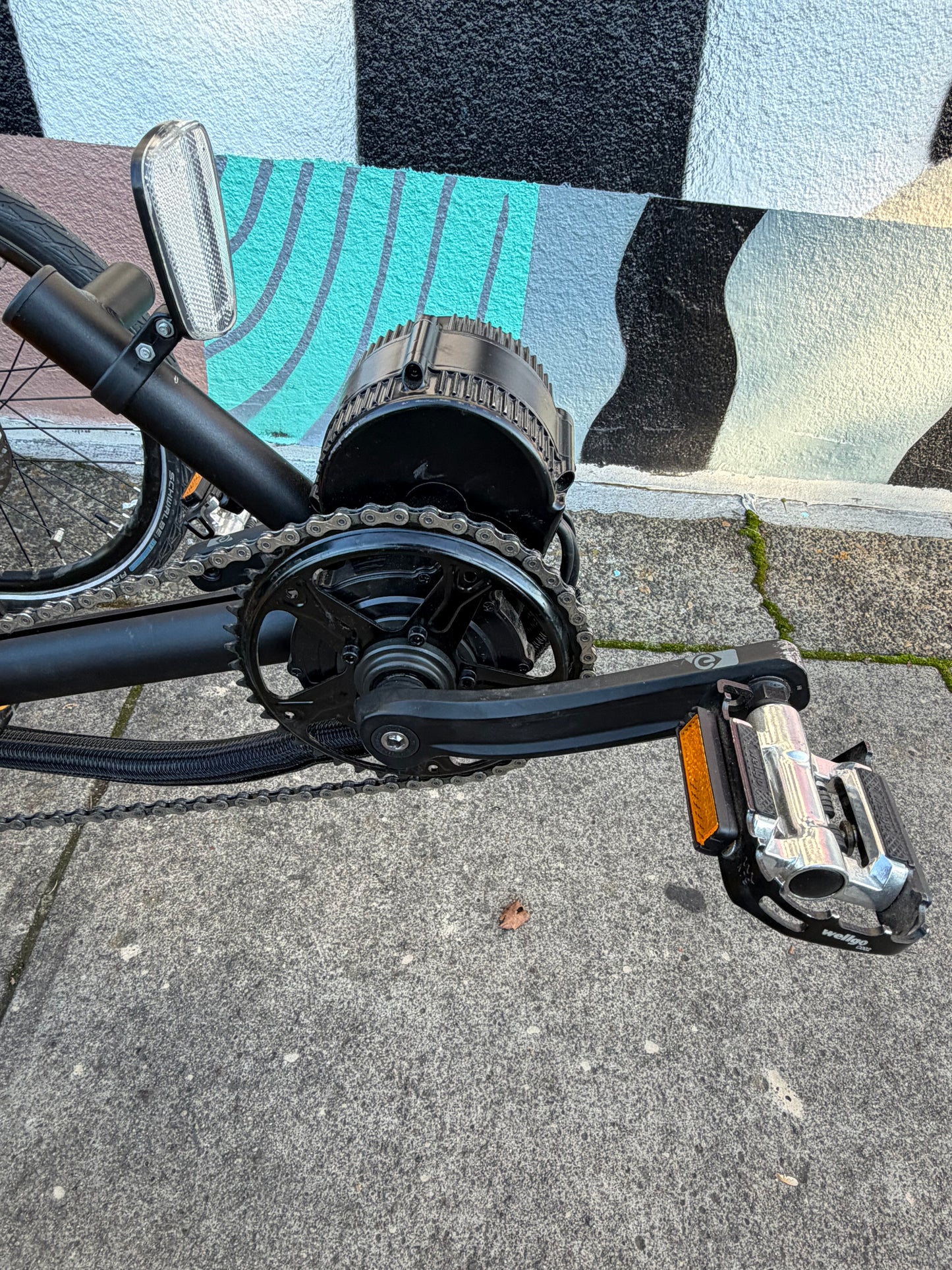 Catrike e-trail recumbent trike, folding with bafang mid drive motor. Custom refurbished.