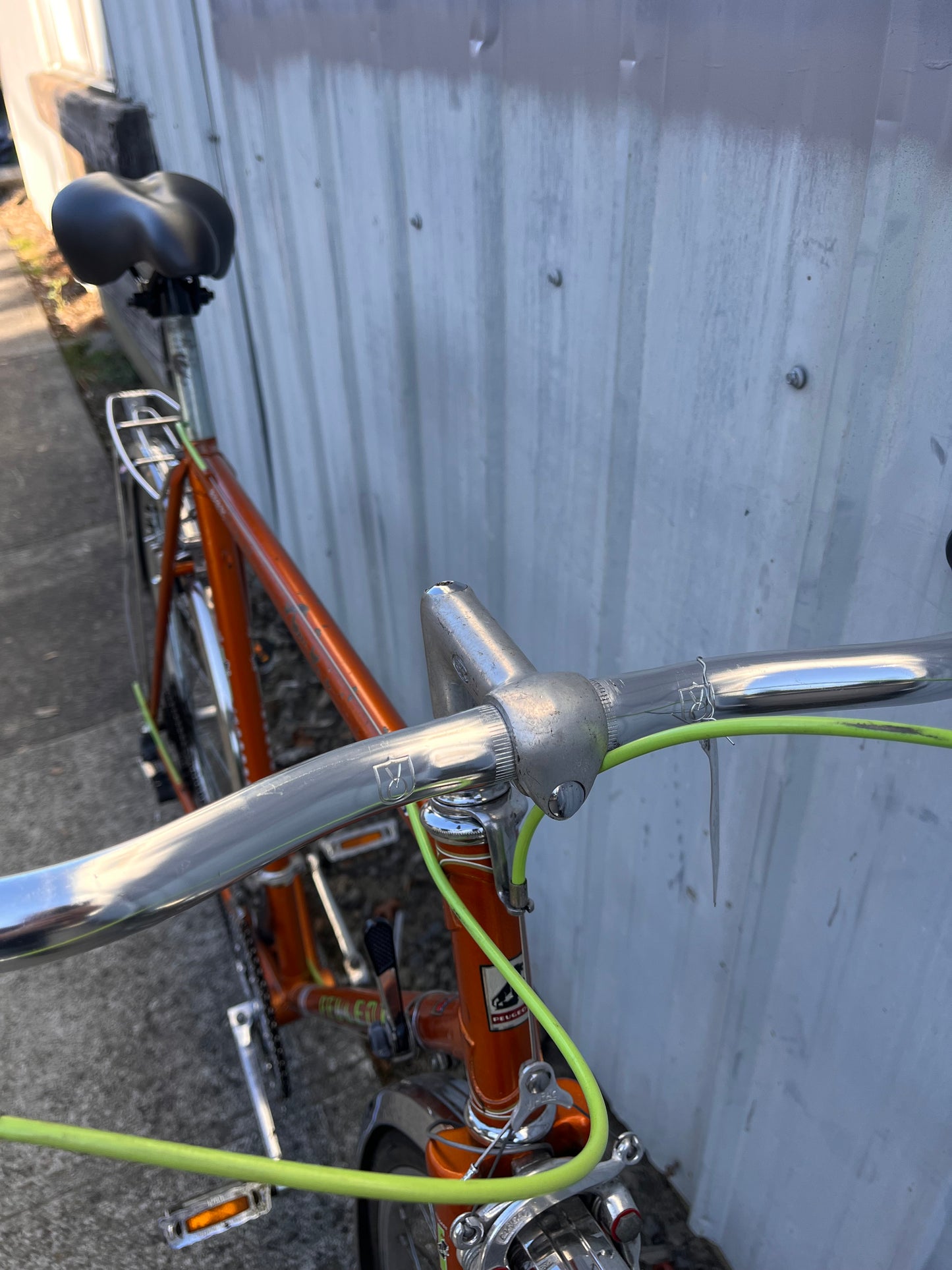 Peugeot cyclotouriste orange bike 54cm 700c wheels custom refurbished