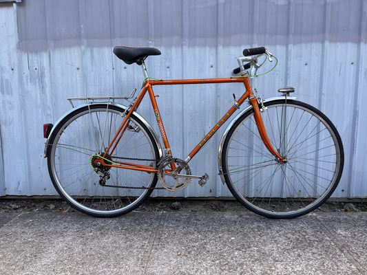 Peugeot cyclotouriste orange bike 54cm 700c wheels custom refurbished