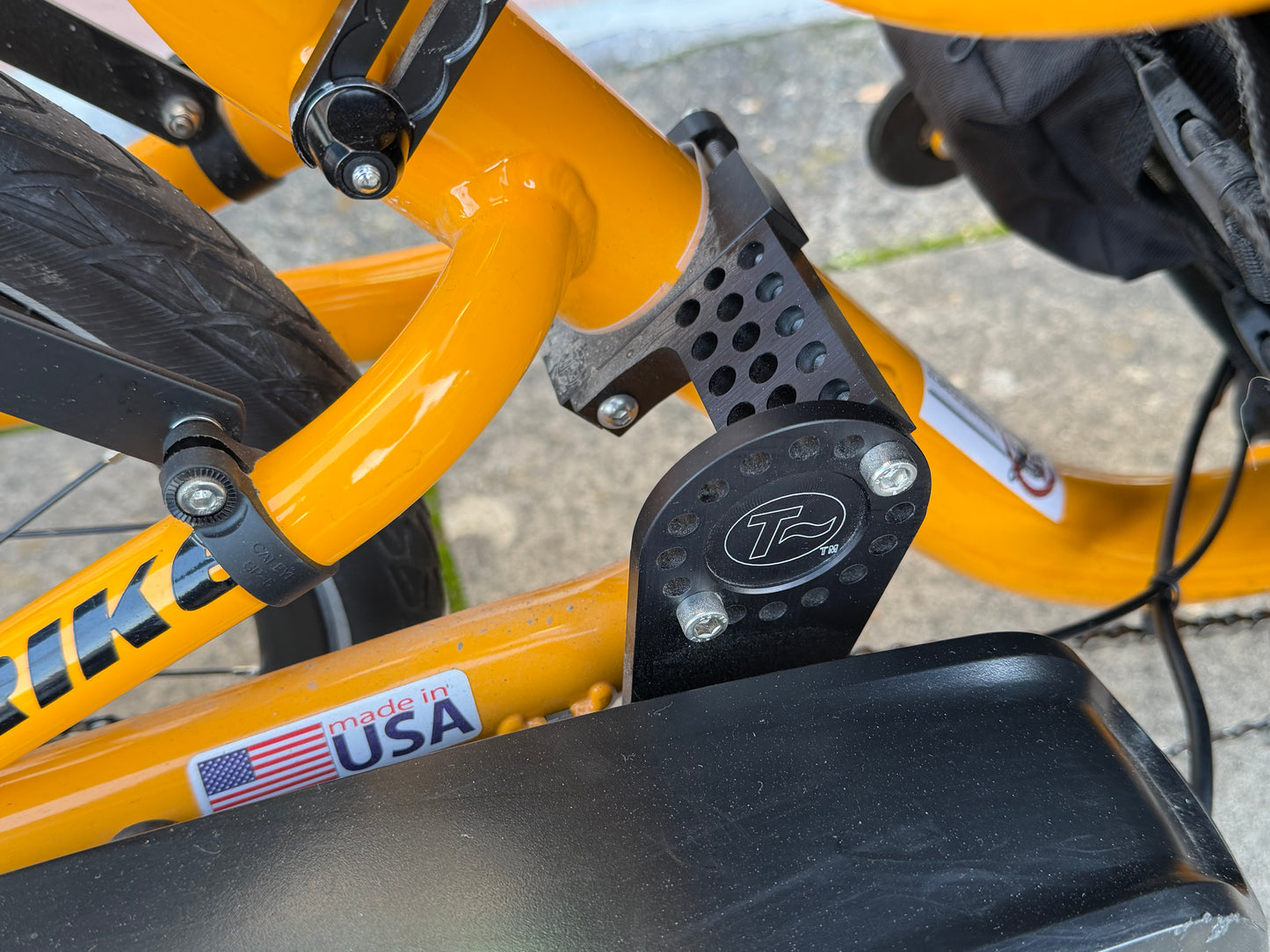 Catrike e-trail recumbent trike, folding with bafang mid drive motor. Custom refurbished.