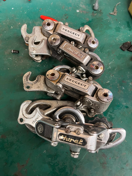 Lot of Simplex and Huret rear derailleurs- Clearance