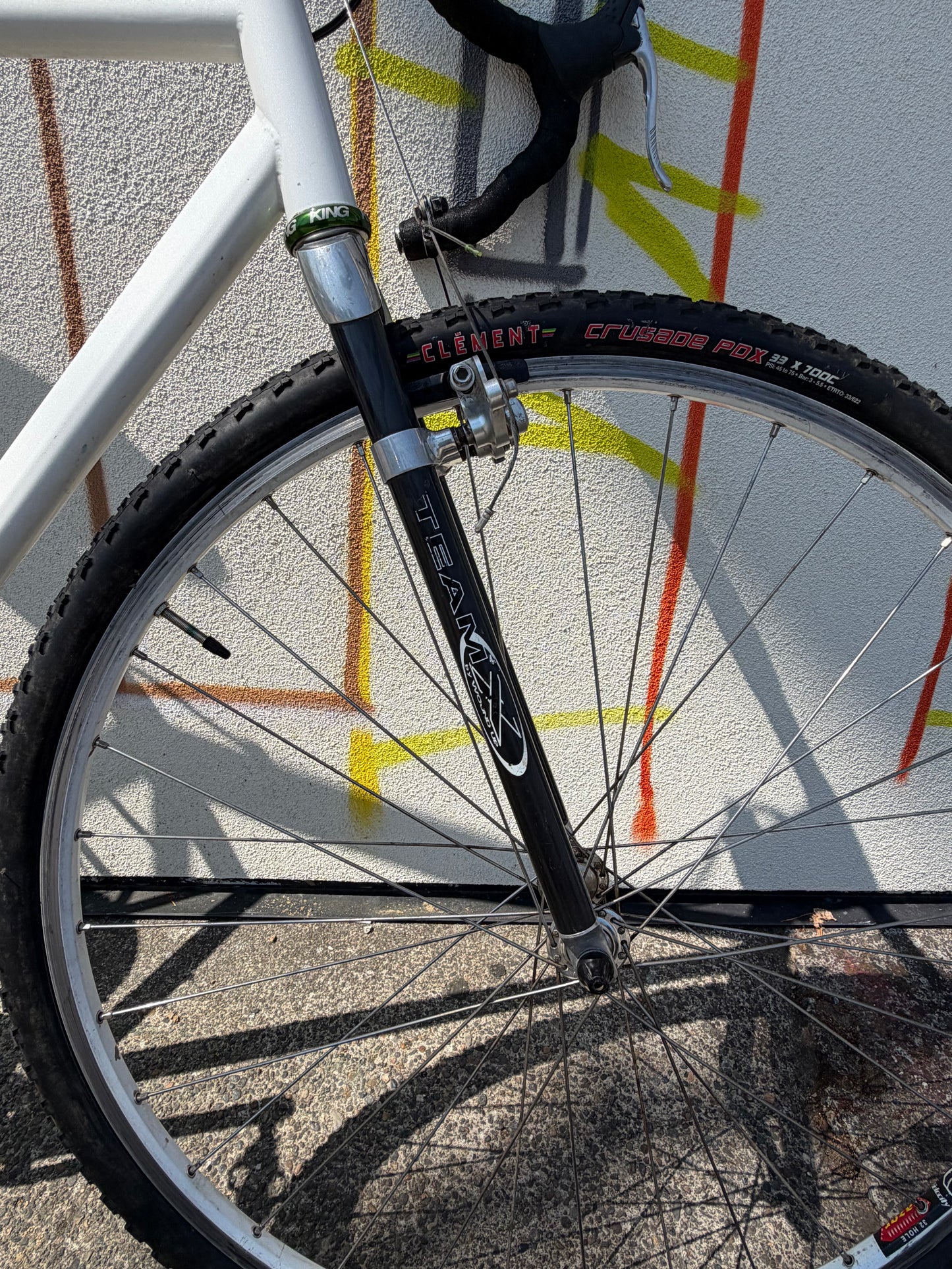 Singlespeed Cyclocross SSCX bike 700c wheels 58cm frame white custom refurbished