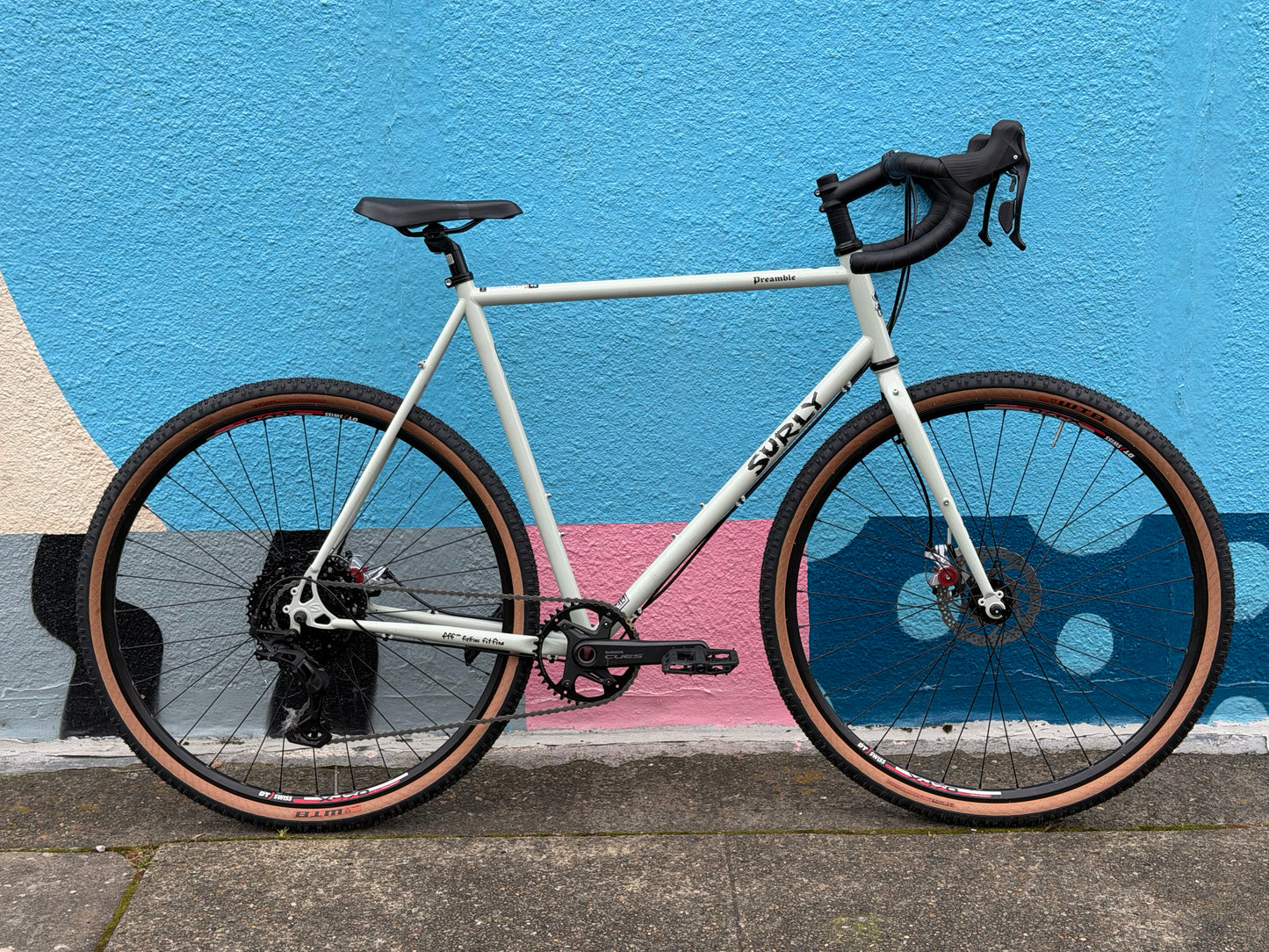 Custom Surly Preamble all road build: WTB, DT Size large. Best buds green. Cascara