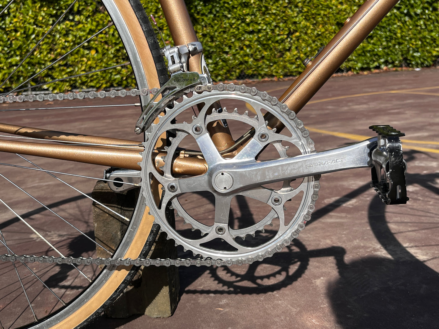 Miyata Twelve Hundred road bike 59cm Riv champagne Mustache bar custom refurbished