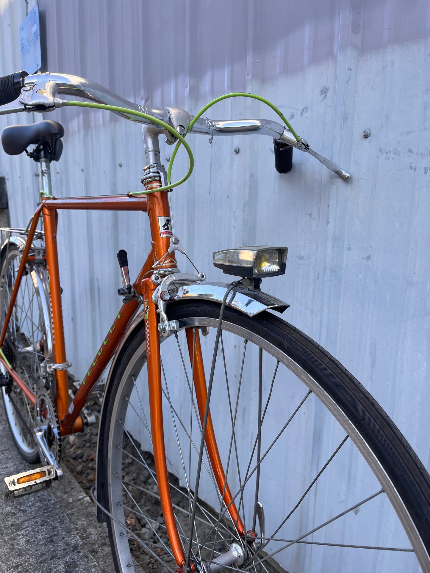 Peugeot cyclotouriste orange bike 54cm 700c wheels custom refurbished