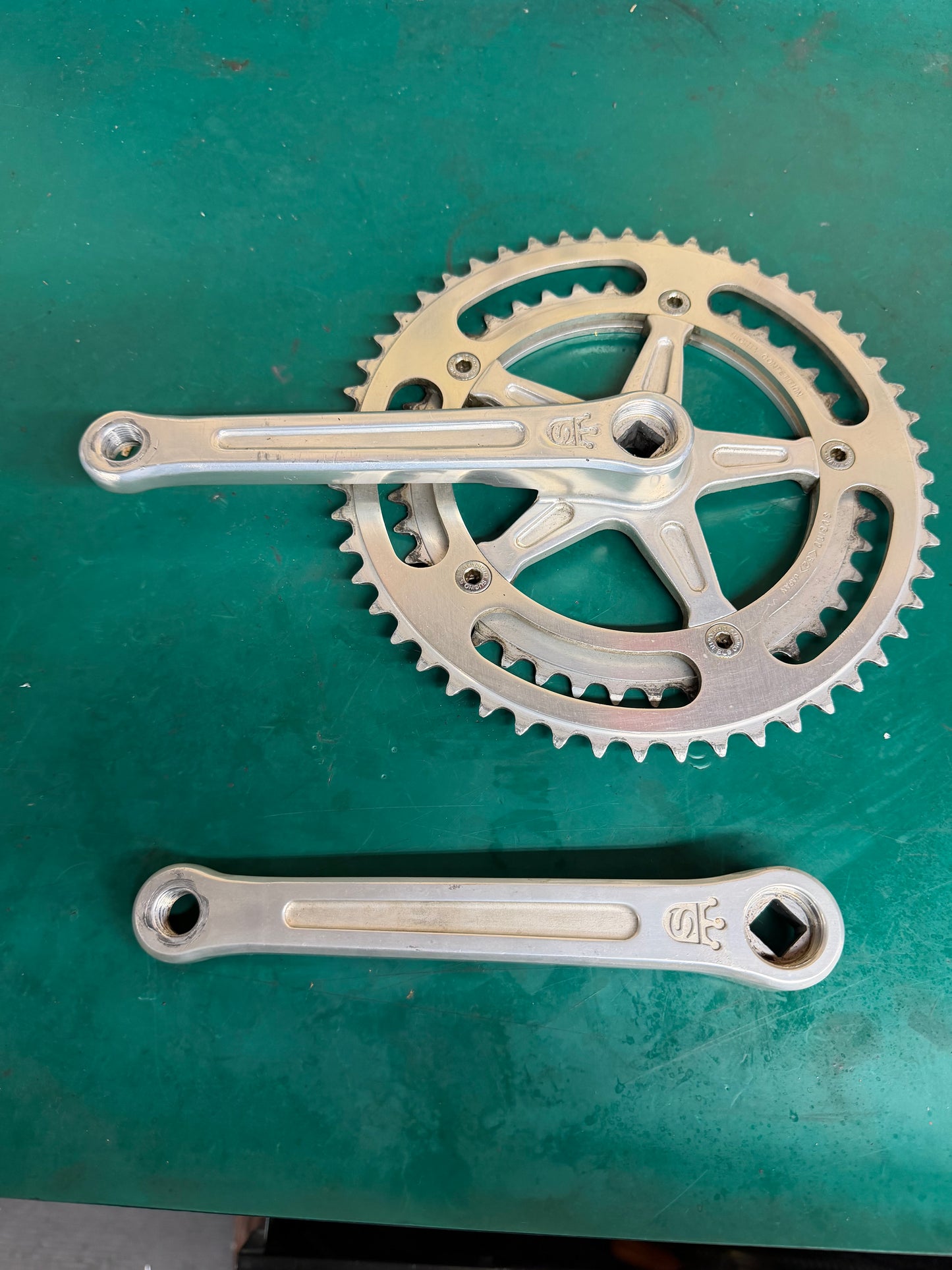 Sugino Mighty Competition crankset 144bcd crankset complete M14 french pedal thread