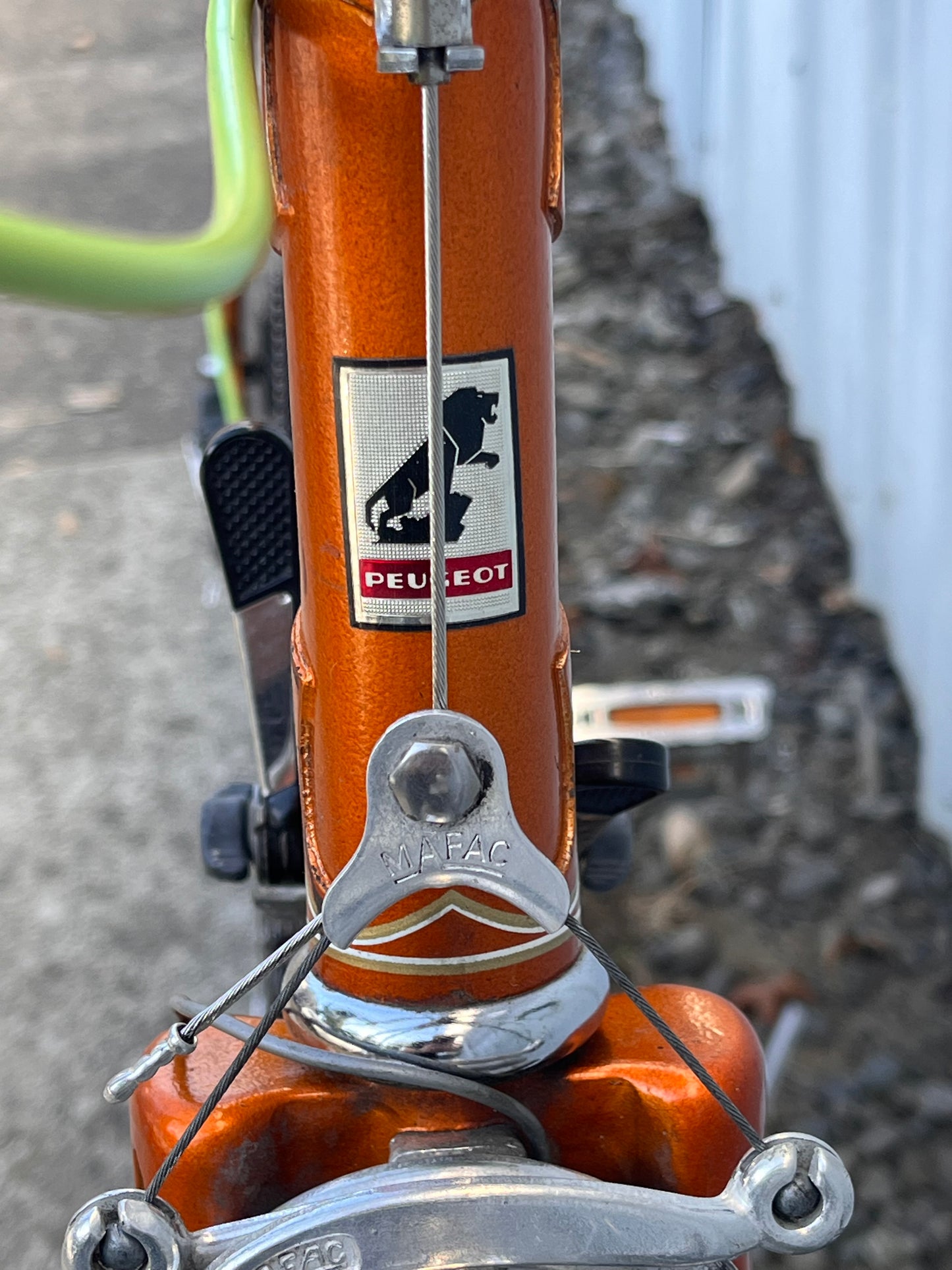 Peugeot cyclotouriste orange bike 54cm 700c wheels custom refurbished
