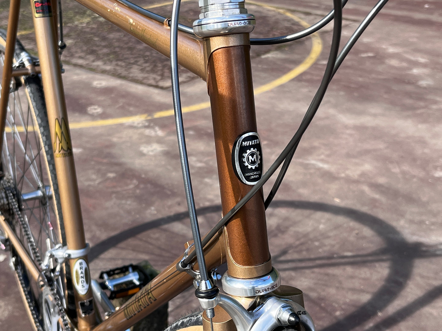 Miyata Twelve Hundred road bike 59cm Riv champagne Mustache bar custom refurbished