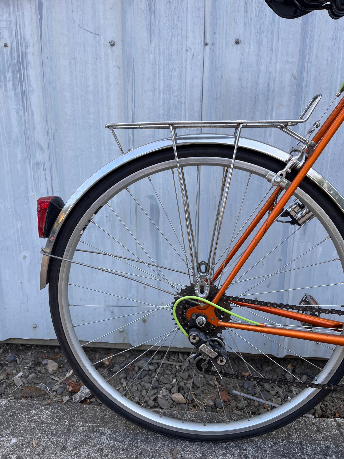 Peugeot cyclotouriste orange bike 54cm 700c wheels custom refurbished