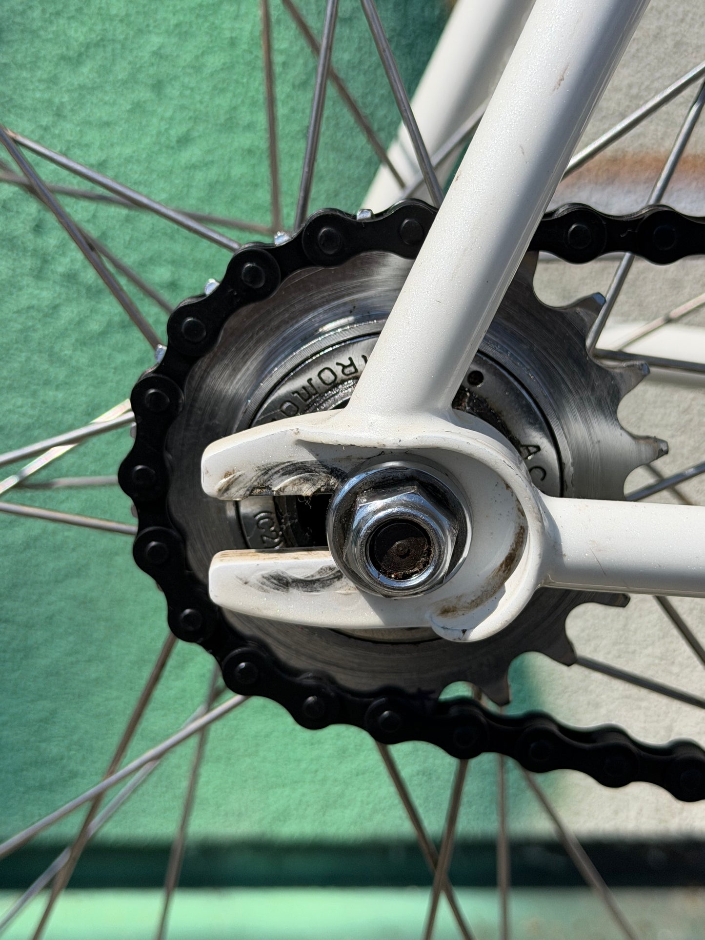 Singlespeed Cyclocross SSCX bike 700c wheels 58cm frame white custom refurbished