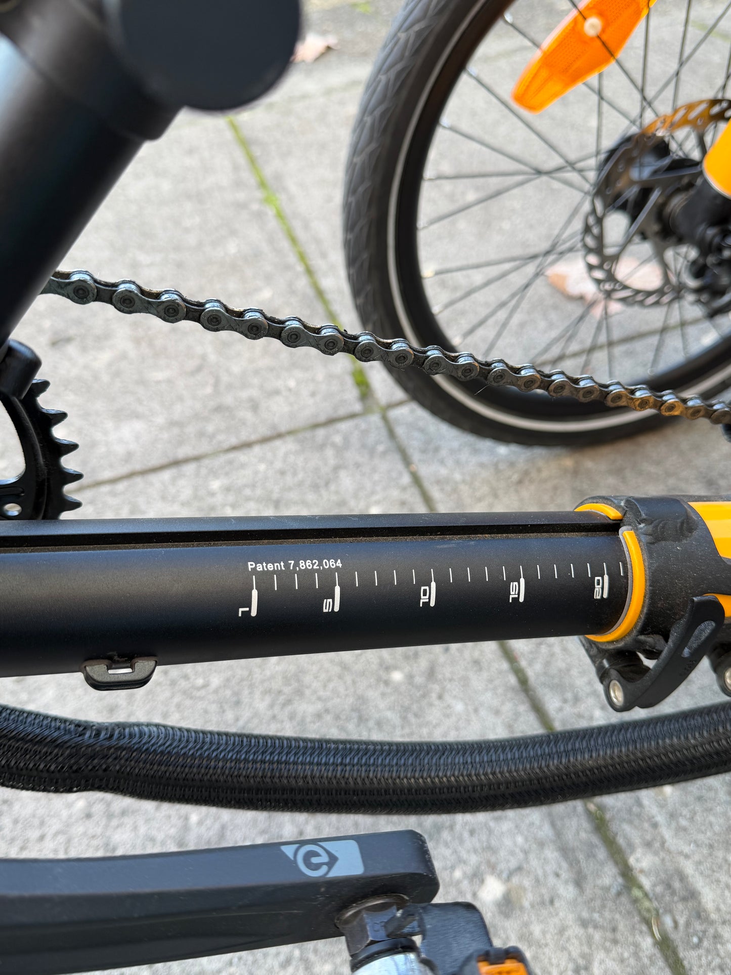 Catrike e-trail recumbent trike, folding with bafang mid drive motor. Custom refurbished.