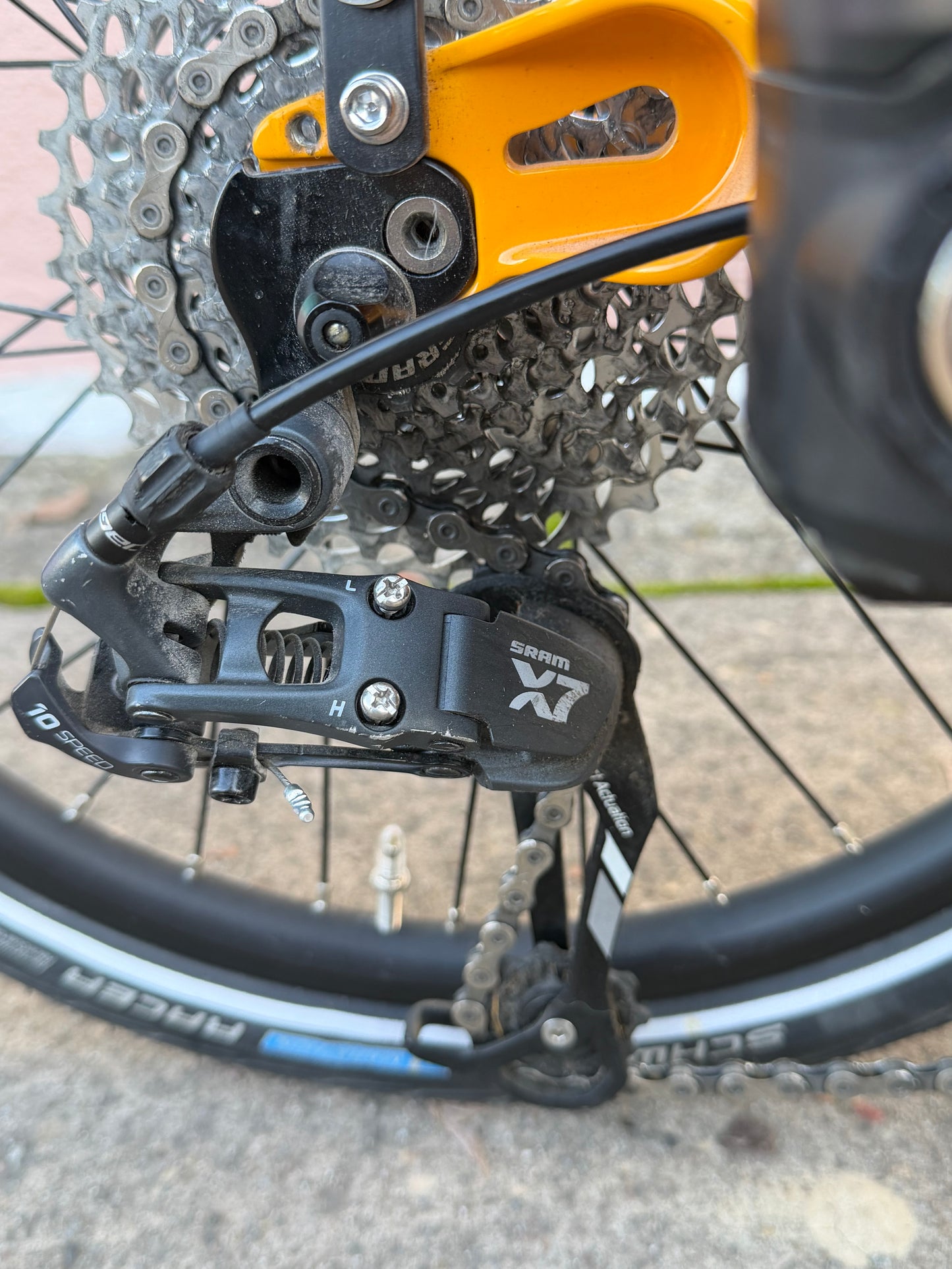 Catrike e-trail recumbent trike, folding with bafang mid drive motor. Custom refurbished.