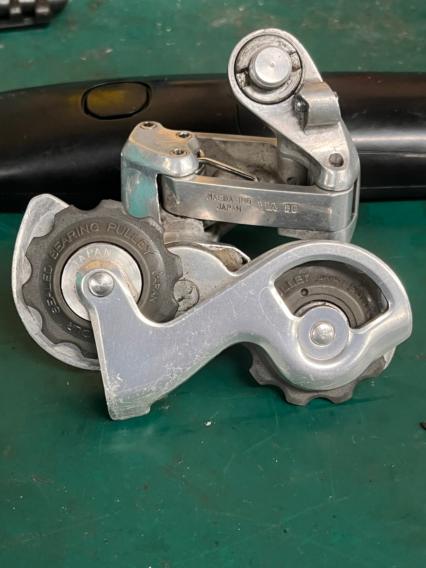 Suntour Superbe Pro rear derailleur, silver satin
