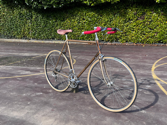 Miyata Twelve Hundred road bike 59cm Riv champagne Mustache bar custom refurbished