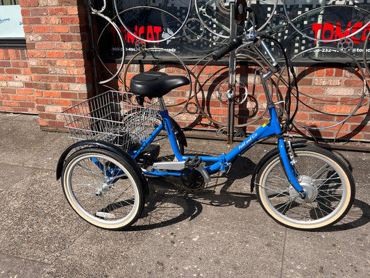 Adult trike electric assist tricycle 3 wheeler 20” custom refurbished