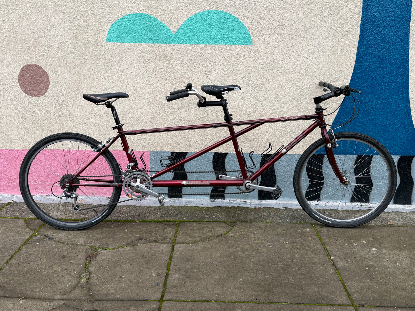 Yokota Twin Peak vintage mountain tandem bike custom refurbished 16/18”