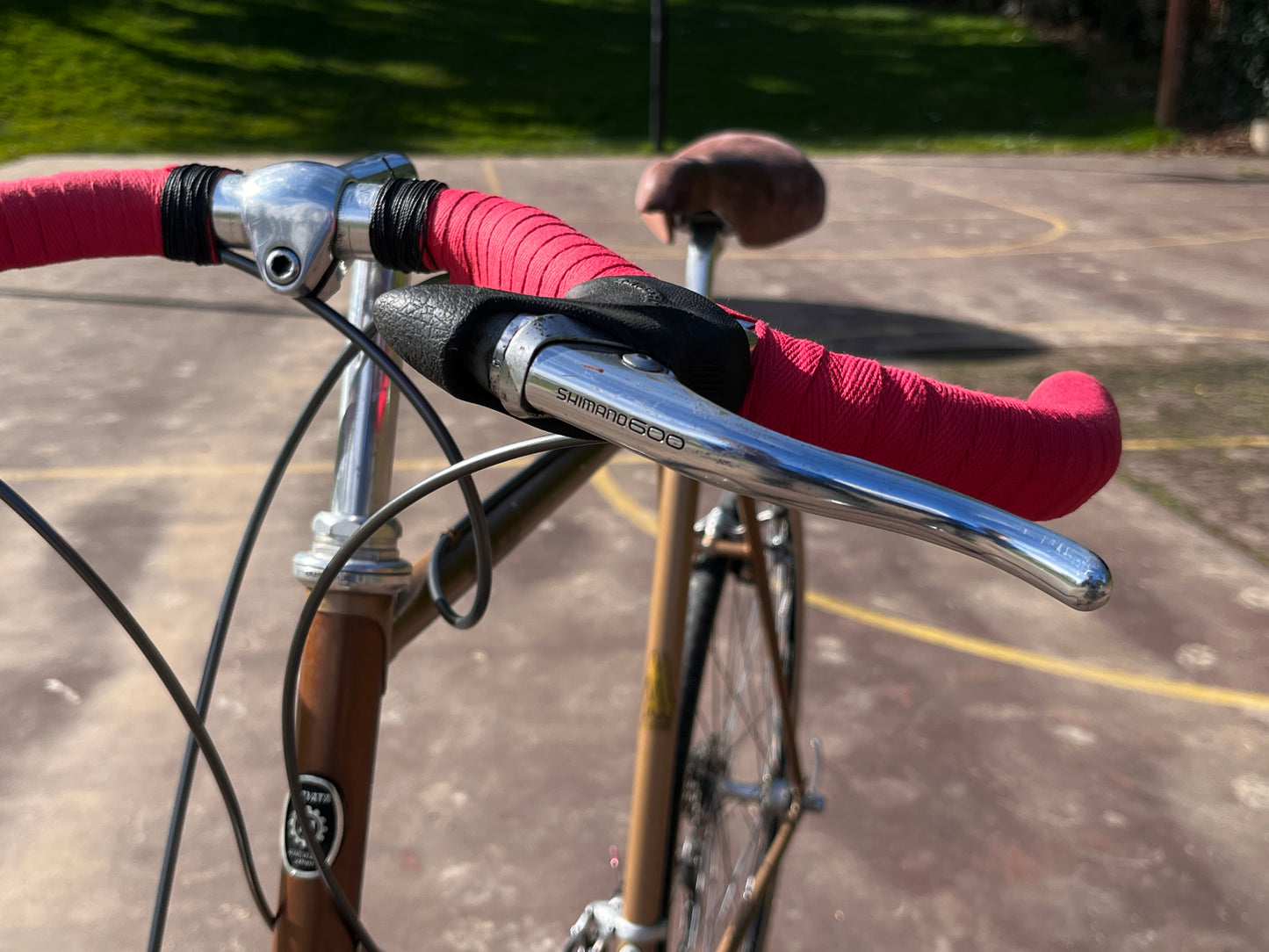 Miyata Twelve Hundred road bike 59cm Riv champagne Mustache bar custom refurbished