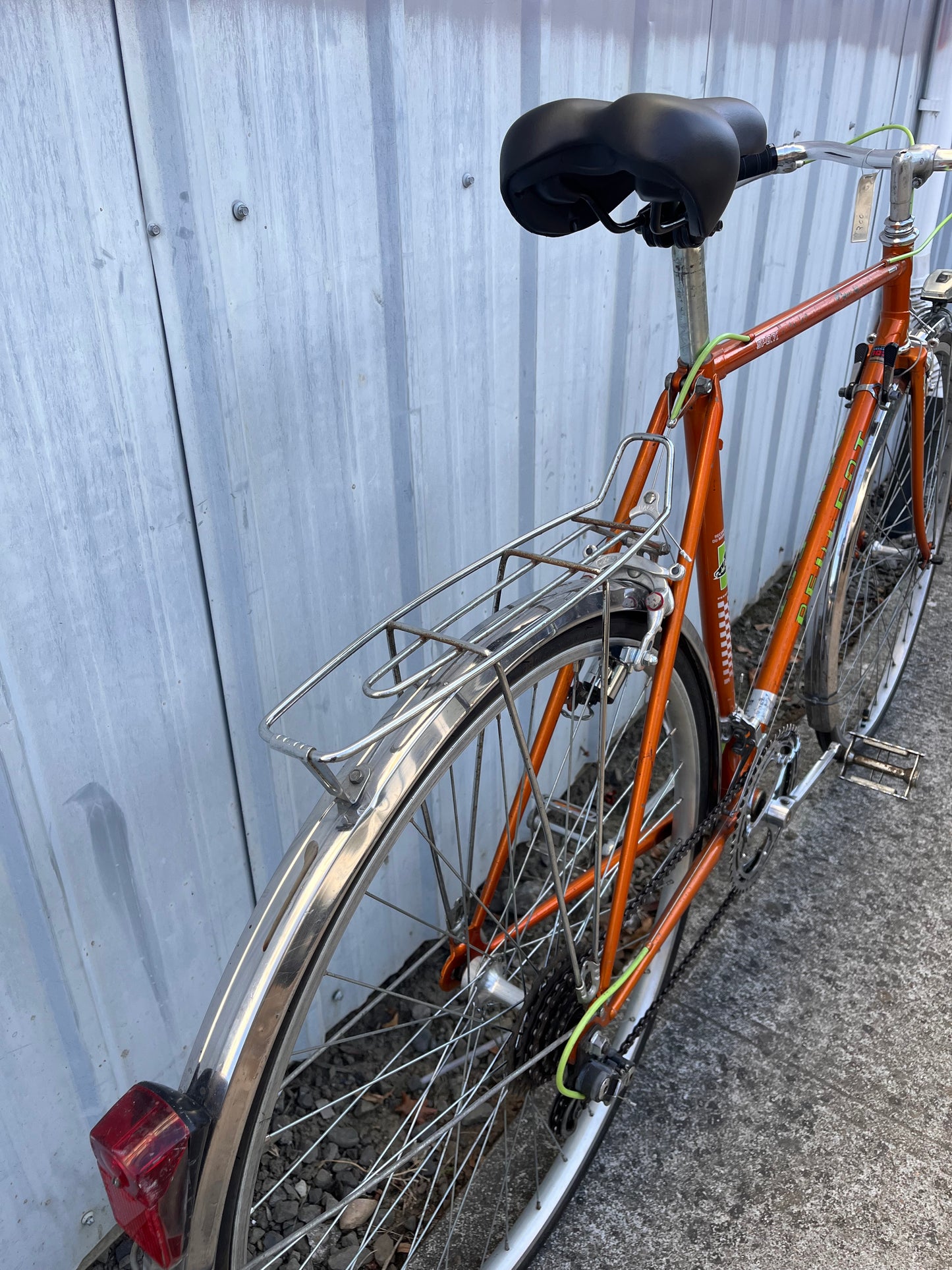 Peugeot cyclotouriste orange bike 54cm 700c wheels custom refurbished