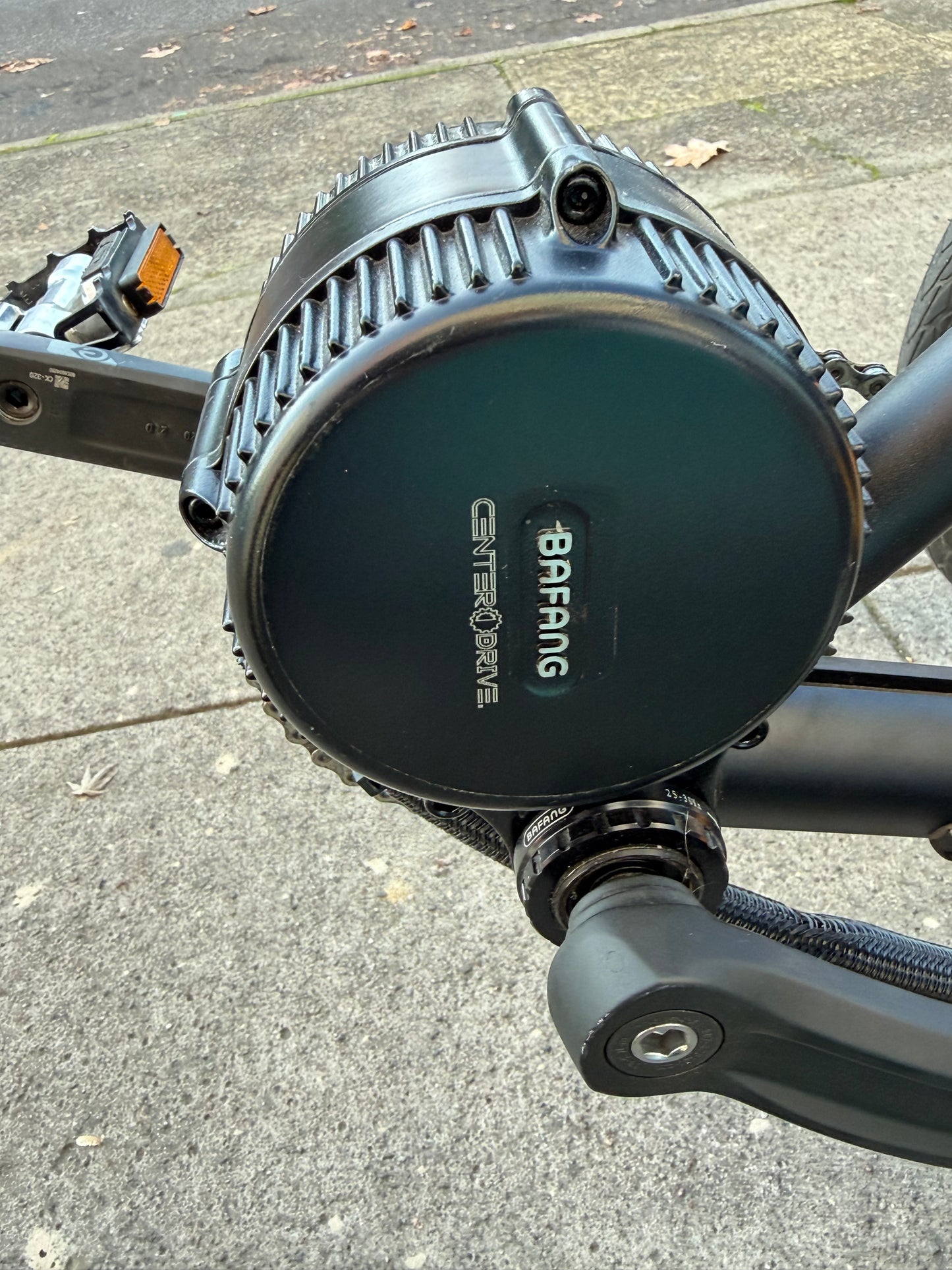 Catrike e-trail recumbent trike, folding with bafang mid drive motor. Custom refurbished.