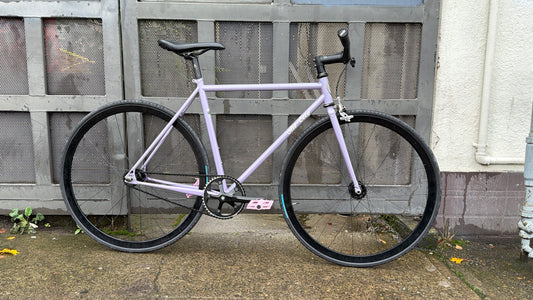 All City big block 49 cm fixed gear bike lavender custom refurbished