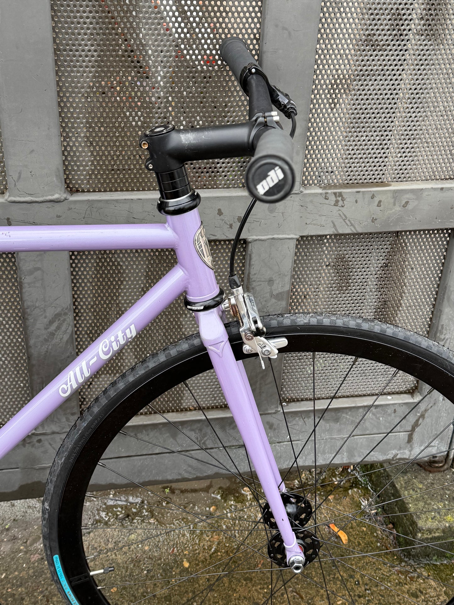 All City big block 49 cm fixed gear bike lavender custom refurbished