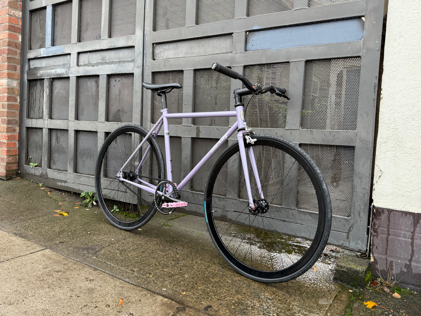 All City big block 49 cm fixed gear bike lavender custom refurbished