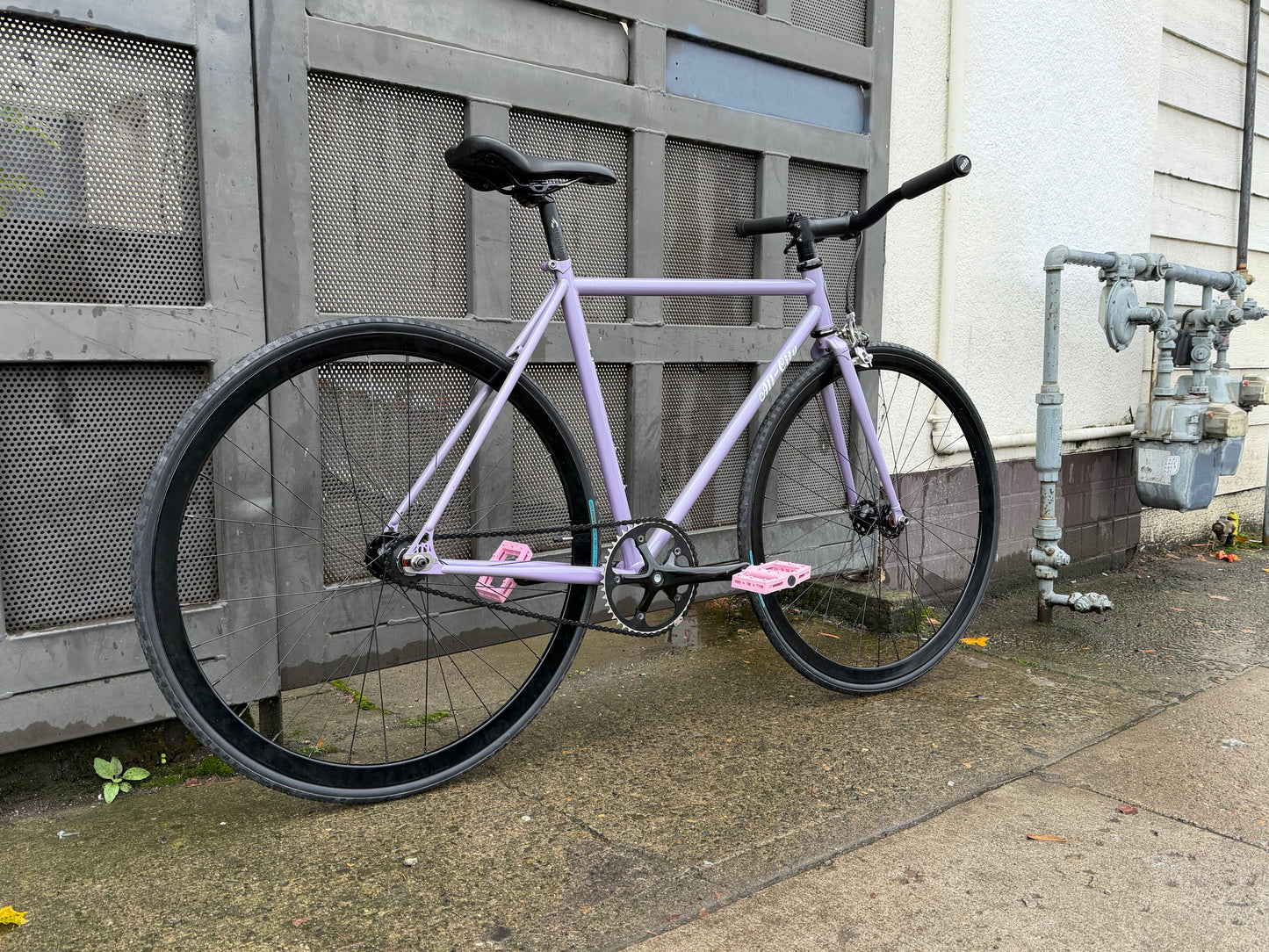 All City big block 49 cm fixed gear bike lavender custom refurbished