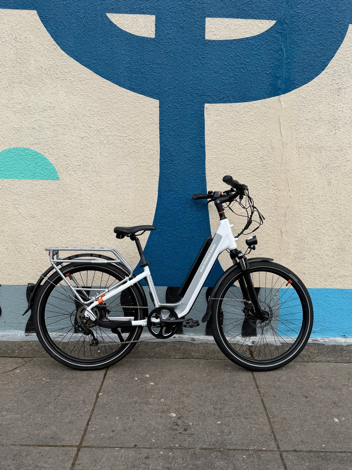 RadPower e-bike RadCity5 Low step thru White electric assist bicycle custom refurbished