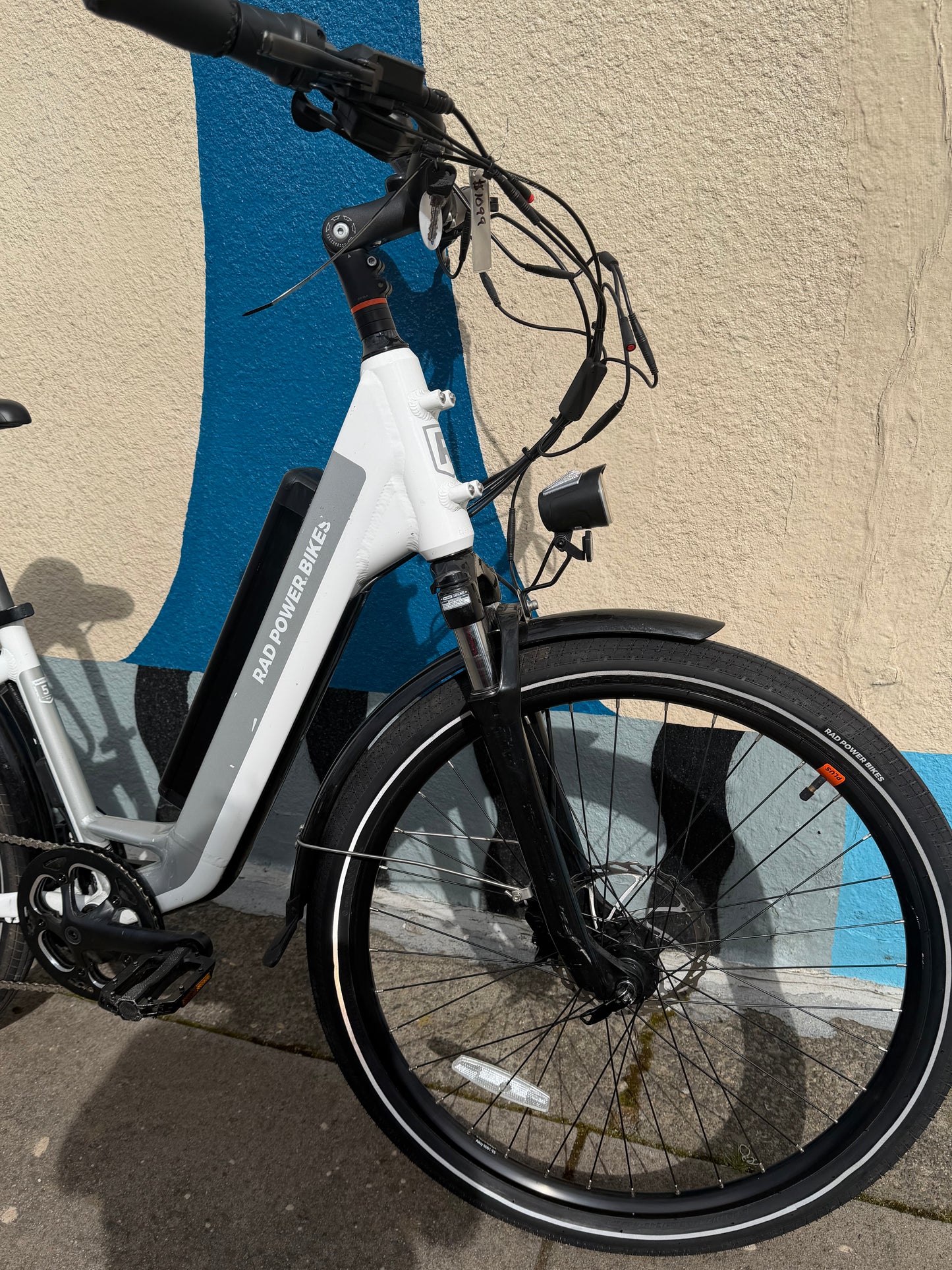 RadPower e-bike RadCity5 Low step thru White electric assist bicycle custom refurbished