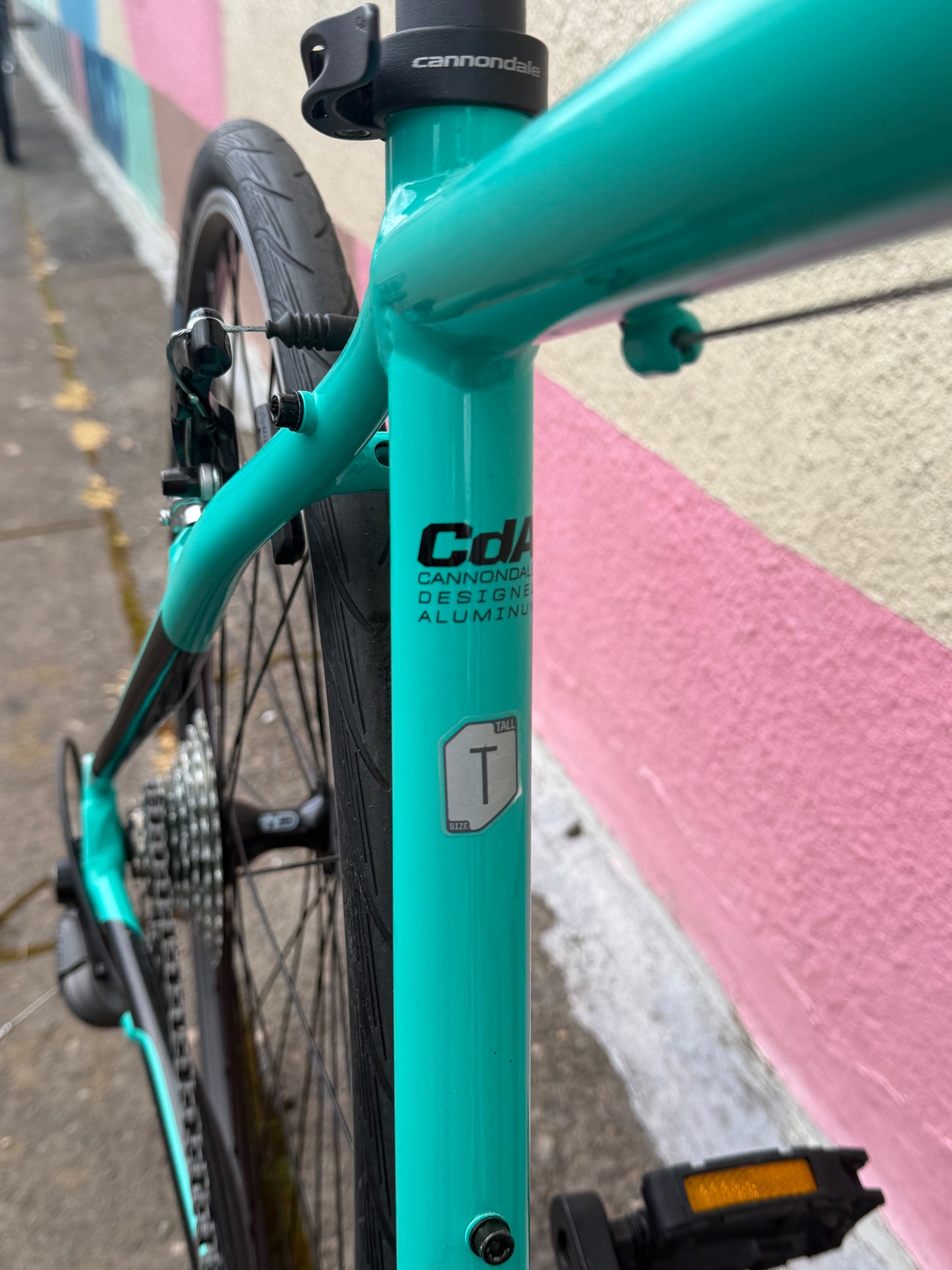 Cannondale C4 commuter TEAL hybrid bike large custom refurbished