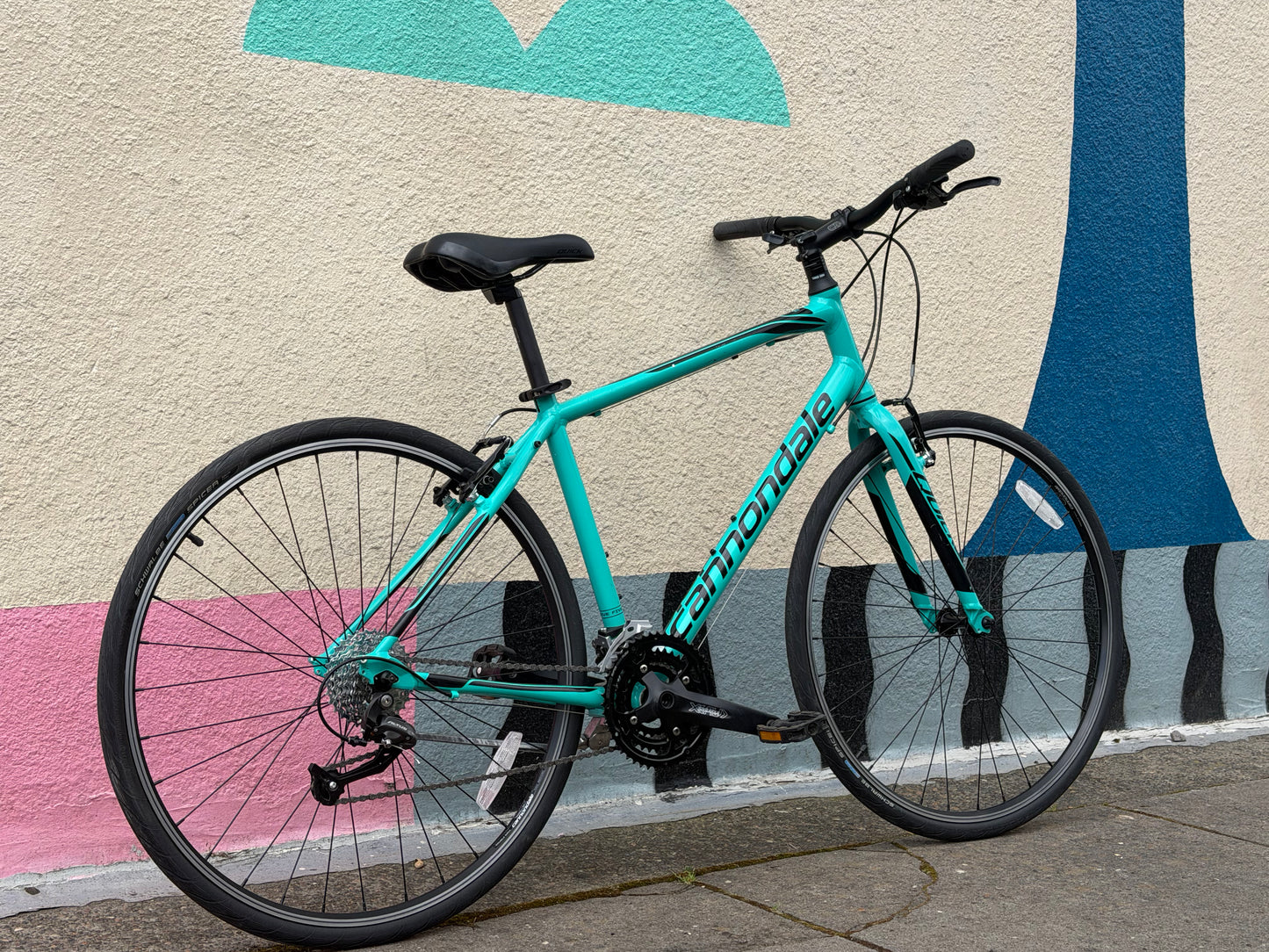 Cannondale C4 commuter TEAL hybrid bike large custom refurbished