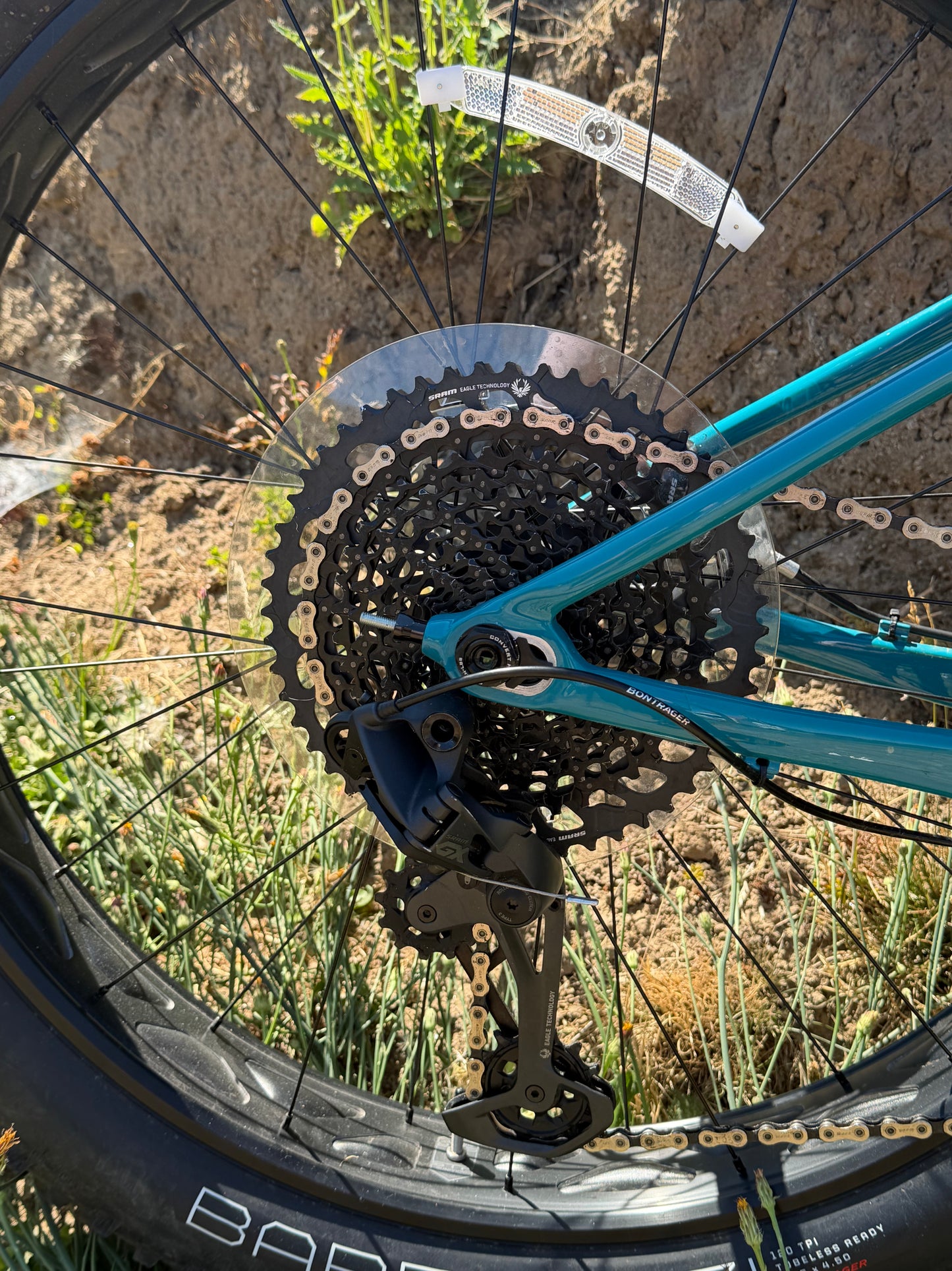 Trek Farley 9.6 Carbon fatbike SRAM Eagle 1x12 size small red blue teal fade MY2022